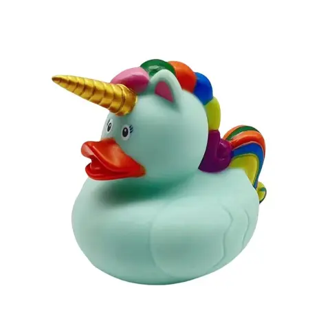 Lean toys jednorozec gumowa kaczuszka zielona 8060801